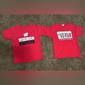 Wisconsin Badgers Tee Shirt Bundle size Youth Small